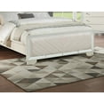 thumbnail image 4 of Modern 3pc Queen Size LED Panel Bed Set Cream Faux Leather 2x Nightstands Master Bedroom Furniture, 4 of 8