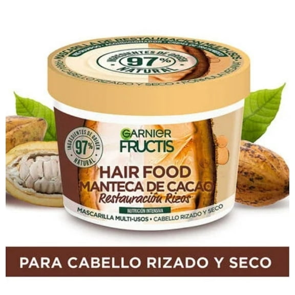 GARNIER FRUCTIS MASCARILLA MULTI-USOS HAIR FOOD MANTECA DE CACAO CABELLO RIZADO Y SECO 350 ML 2pack