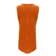 thumbnail image 5 of Baqcunre Maxi Dresses for Women 2024 Women's Spring/Summer Sleeveless V Neck Metal Button Up Sweatdress Dresses for Women 2024 Summer Dresses for Women 2024 Womens Dresses Orange 2XL(Hot), 5 of 5