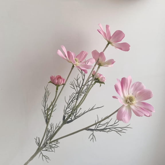 Pink Decorations, Artificial Spring Flowers, 35 in Stems, Silk Flower Arrangements, Decorations for Home, Blush Pink, 1 Pc