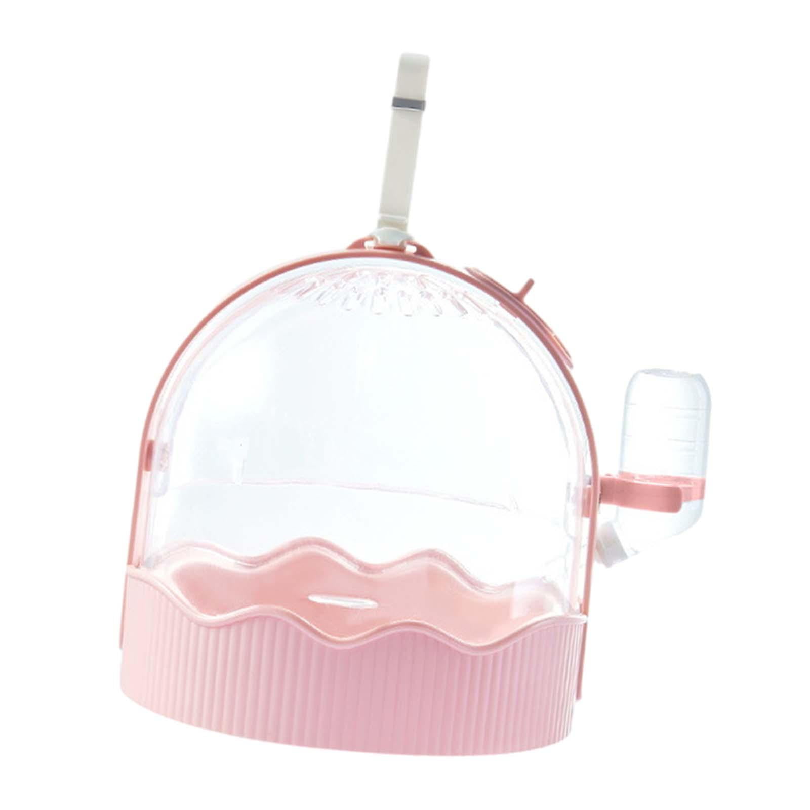 Gazechimp Hamster Carrier Cage Habitat Guinea Pig Cage for Mice Hedgehog Small Animals pink