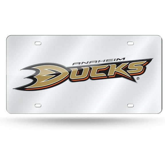 Anaheim Hockey Ducks Acrylic License Plate Laser Tag