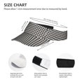 thumbnail image 3 of Balery Houndstooth Black And White Gorra deportiva con visera ajustable para mujer y hombre (talla única), 3 of 7