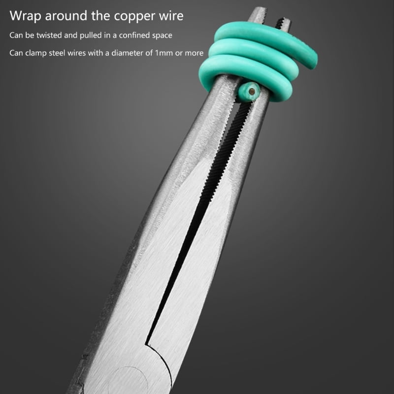 0/45/90 Degree Car Wire Removal Pliers Long Nose Cylinder Cable Clamp Removal Tool Flat Mouth Pliers Ergonomic Handle