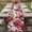 Crimson Green, variant on Table Runner 120 Inches Long for Kitchen Dining, Pink Flowers Dresser Scarf Farmhouse, Dining Table Decorations for Wedding/Parties, Spring Watercolor Floral Leaves Plants Beige 13 x 120 In