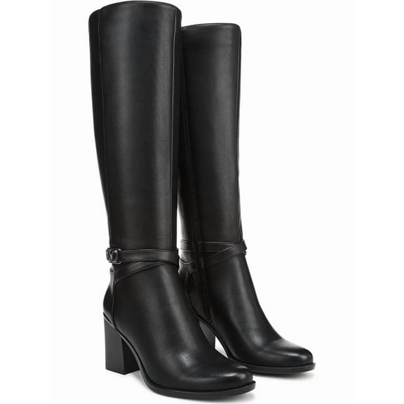 Naturalizer Women's Jane Knee High Boot Black Wide Calf 7M