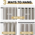 thumbnail image 4 of H.VERSAILTEX Blackout Thermal Insulated Window Curtains Bedroom Darkening Black out Drapes for Living Room Back Tab/Rod Pocket Draperies, 2 Panels, 42" x 84", Stone, 4 of 6