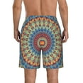 thumbnail image 3 of Bixox Men's Round Mandala printing Casual Classic Fit Short Summer Beach Shorts, 3 of 6