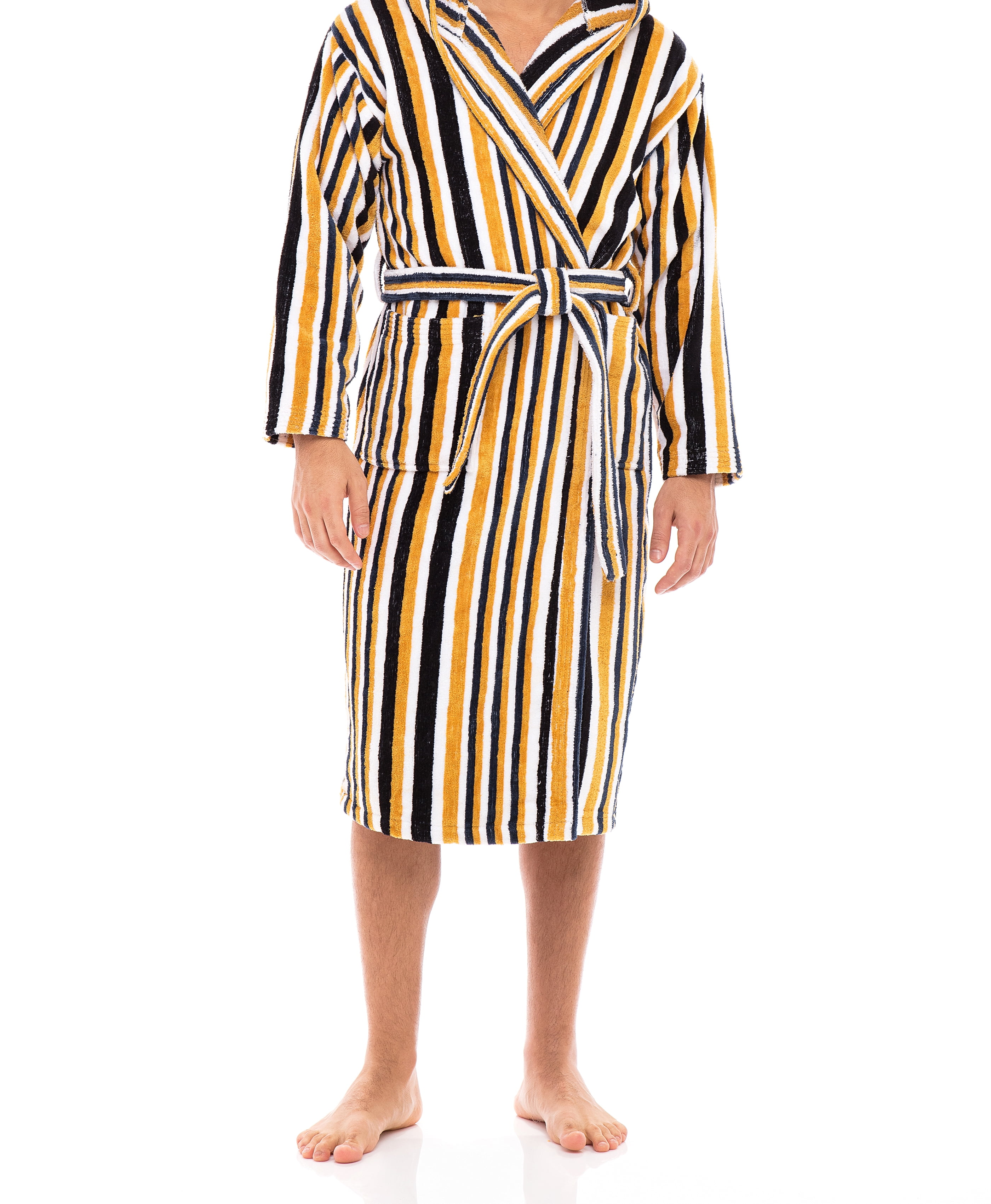 Skylinewears Men Terry Cloth Bathrobe Super Absorbent Hotel Spa Robe