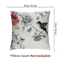thumbnail image 4 of UPOOS Throw Pillow Cover with of Black Flowers on White Garden Roses Delphinium Decorative Pillow Case Square Pillowcase, 4 of 7