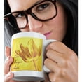 thumbnail image 2 of 3drose, Yellow Tulip Sketch- Flowers- Inspirational Words- Live, Laugh, Love, 11oz Magic Transforming Mug, 2 of 7