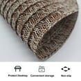 thumbnail image 3 of Furrygo Brown Placemats Set of 4, Washable Woven Vinyl Round Place Mats for Kitchen Dinner Table, Anti-Slip Heat Resistant PVC Table Mats,Easy to Clean, 3 of 7