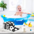 thumbnail image 6 of Cow Print Baby Muslin Washcloths Soft Absorbent Face Towel, 3 PCSBlack and White Burp Cloths Cotton Bath Wipes Infant Wash Cloth for Newborn Boys Girls 12x12 inches, 6 of 7