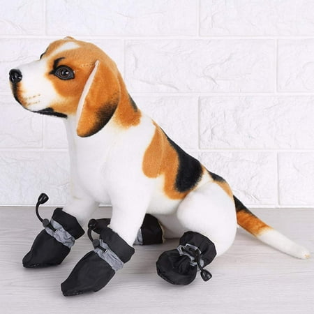 4Pcs/Set Shoes Dog Paw Protector No Slip Boots Waterproof Soft Cotton Socks for Indoor Outdoor Wear Dog