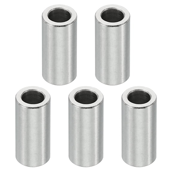 M5 Stainless Steel Spacers, 5 Pcs Metal Spacer Stainless Steel 5.1mm ID x 8mm OD x 16mm L for 1/5inch or M5