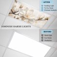 thumbnail image 5 of Ceiling Light Cover for Classroom, White Vintage Magnolia Flowers Magnetic Fluorescent Light Covers Filter for School,Office, 2X4&nbsp; FT, Pack of 2, Rustic Floral Botanical, 5 of 8