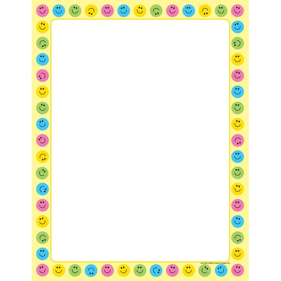 SHAPES ETC.   Designer Paper - Smile (50 Sheet Package)