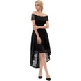 thumbnail image 4 of Dressystar Robe en Dentelle Épaules Dénudées Manches Courtes Robe de Cocktail Formelle, 4 of 6