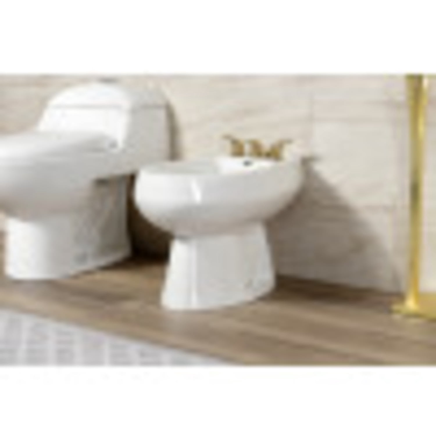 Kingston Brass KB327LL Bidet Faucet with Brass Pop-Up, Brushed Brass