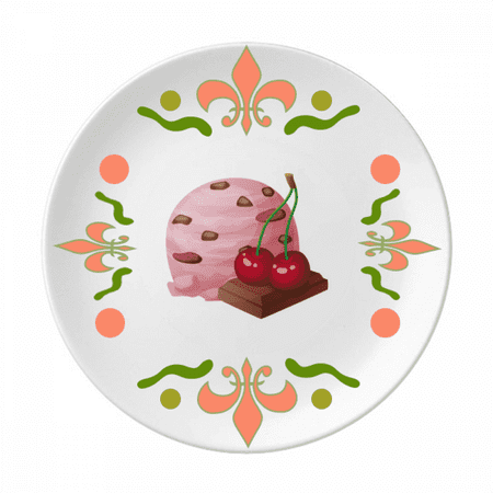 

Chocolate Cherry Purple Ice Ball Flower Ceramics Plate Tableware Dinner Dish