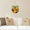 thumbnail image 6 of Coolnut Cute Ghost and Pumpkin Welcome Sign Front Door Round Wall Door Sign with Flowers Hanging Sign for Entryway Front Porch Hallway Yard Garden Home Decor, 6 of 7