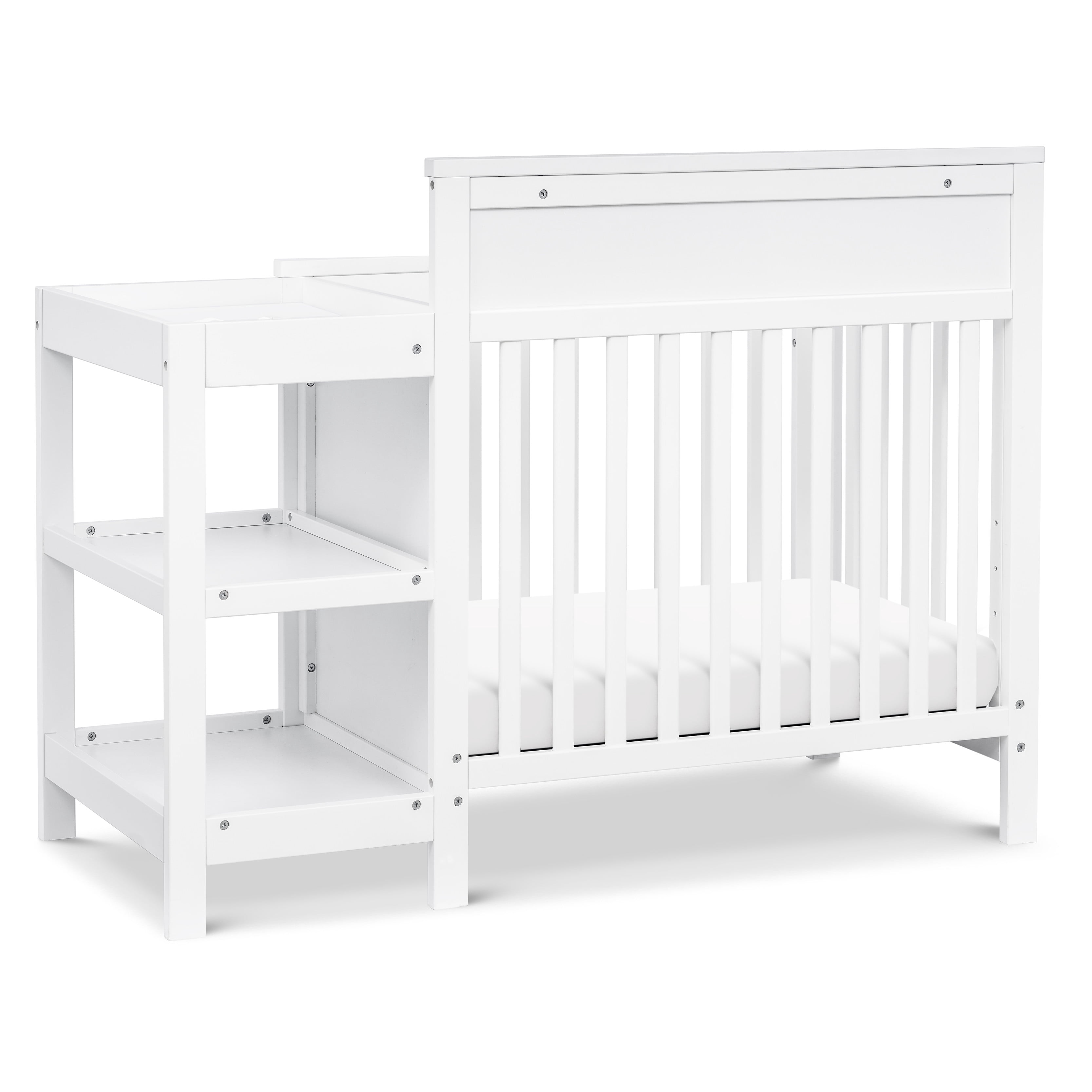 DaVinci Autumn Pine Wood 4-in-1 Mini Crib & Changer Combo in White