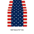 thumbnail image 3 of Cififendec Patriotic Rustic Table Runner, 72"×13", 4th of July Star & Stripes Rustic Table Scarf, Red White Blue Decor for Memorial Day, Kitchen & Farmhouse Dining Table Decor, 3 of 5