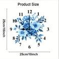 thumbnail image 5 of Soliyoahee Wall Clock,Spring Blue Flowers 10inch Wall Clock,Watercolor Small Battery Operated Wall Clocks Decorative for Kitchen Living Room Bedroom Bathroom Dining Room, 5 of 6