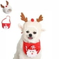 thumbnail image 1 of Christmas Dog Bandana Hat Bow tie Set - Classic Plaid Pet Scarf Dog Christmas Costume Decoration Accessories for Small Medium Large Dogs Cats Pets, 1 of 5