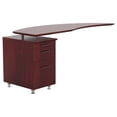thumbnail image 3 of Mayline Medina Curved Desk Return With Pedestal (Left) in Mocha, 3 of 4