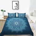 thumbnail image 1 of Luxury Decorative Pattern Home Textiles Blue Bedding Cover Set 3D Printed High Quality Bedding Pillow,King (90"x104"), 1 of 4