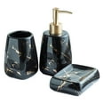 thumbnail image 2 of Juego de accesorios de baño Macarena de Cerámica 3 piezas Negro, 2 of 7