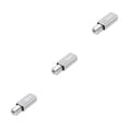 thumbnail image 1 of Toystoory Accesorio de conexión de adaptador USB tipo c portátil de escritorio convertidor rápido de a herramienta de transferencia de Cabeza recta/Gris 3piezas Toystoory CBP380541, 1 of 6
