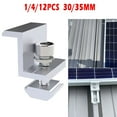 thumbnail image 3 of MYG pour Montage de Pince d'Extrémité de Panneau Solaire Ajustable pour VR, Maison, Bateau - Support Photovoltaïque en Alliage d'Aluminium Convient aux Panneaux Encadrés de 30 mm, Résistant à la Corrosion (Argent, Lot de 12), 3 of 8