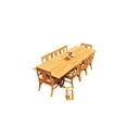 thumbnail image 4 of Grade-A Teak Dining Set: 8 Seater 9 Pc: 118" Mas Rectangle Trestle Leg Table And 8 Osborne Arm Chairs Outdoor Patio WholesaleTeak #51OS1509, 4 of 4