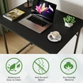 thumbnail image 3 of 32 inch Computer Desk, Study Writing Table for Small Space, Save Space Office Desk with Metal Legs, Modern Steel Frame Wood PC Workstation for Home Office, Black, 3 of 7