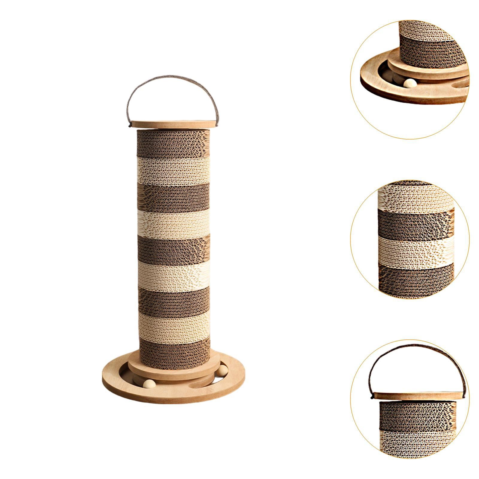 FITYLE Cat Scratch Post,Cat Scratcher,Vertical Interactive Pet Toy for Indoor Cats and Kittens,Kitten Toys,Cat Toy,Cat Climbing Pole S