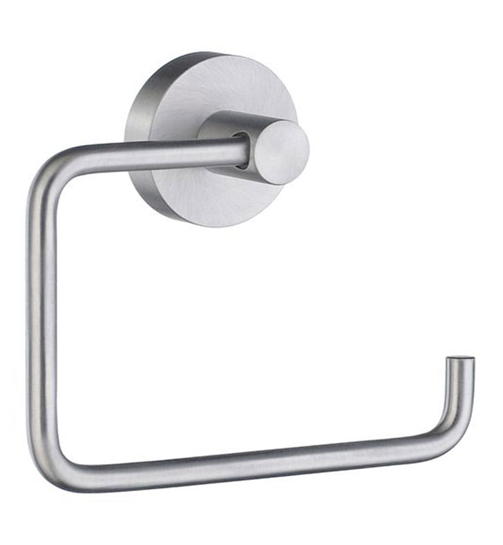 Brushed Chrome Smedbo HS341 Home Toilet Roll Euro Holder Without Lid 