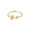 Gold Letter B, variant on Initial Rings for Women Open Adjustable Cubic Zirconia Letter Alphabet Silver Plated Stainless Steel Jewelry Silver Letter S
