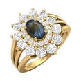 thumbnail image 2 of 4.03 Ctw Oval Labradorite 925 Silver Gold Vermeil Solitaire Women Valentines Day Gifts Ring, 2 of 4