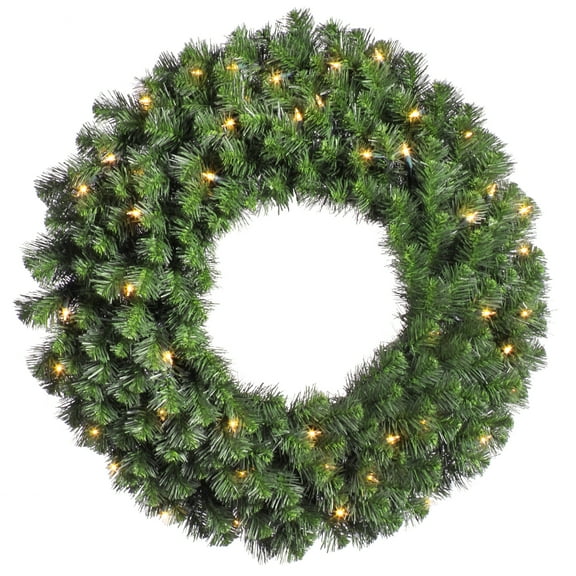 Vickerman 20" Douglas Fir Artificial Christmas Wreath, Clear Dura-lit Incandescent Mini Lights