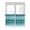White Teal, variant on Half Window Curtain 36 Inches Long, Teal Turquoise Aqua Ombre Window Treatment Curtain Drapes, Contemporary Abstract Lines Small Tier Curtains for Bathroom Over Sink, 27.5"x36", 2 Panels