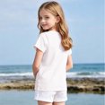 thumbnail image 4 of CYRBOKO Girls Athletic Tops, Stretchy Quick-dry Breathable Short Sleeve Summer T-Shirts Kids Clothes White Size 3-4 T, 4 of 6
