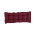 thumbnail image 2 of 46-inch by 19-inch Tufted Solid Outdoor Spun Polyester Loveseat Cushion Red-Color, 2 of 3
