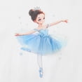 thumbnail image 5 of NIPAXO Girls T-Shirt Ballet Girl Print Cotton Blend Short Sleeve Ballerina Princess Graphic Tee for Girls, White, Sizes 7-8Y, 5 of 6