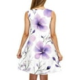 thumbnail image 4 of Womens Sleeveless Rose Print Sundress Casual Summer A Line Tank Dress Beach Floral Dress, 4 of 4