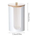thumbnail image 3 of Oleegame 1 Pce Repose-Cuillère et Couvercle Acrylique Moderne Compact Petit Distributeur Jetable de Gobelets en Papier Support de Rangement pour Rincer des Gobelets sur des Comptoirs de Meuble-Lavabo de Salle de Bain Gobelets Non Inclus Blanc, 3 of 8