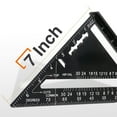 thumbnail image 5 of 7 Inch Heavy-Duty Aluminum Alloy Triangle Rafter Square, Durable Carpenter's Layout Tool with Easy-to-Read Scales for Angle Measurement, Marking & Cutting Guide, 5 of 11