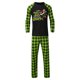 thumbnail image 2 of Conjuntos de pijamas navideños familiares a juego Grinch 2024, pijama de Grinch con parte superior y pantalones de pijama a cuadros, pijama de Grinch para niños y adultos para la familia, Hombres M, 2 of 4