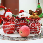 Christmas Decorations Three-Dimensional Knitted Cloth Doll Apple Bag Children Bundle Pocket Candy Bag